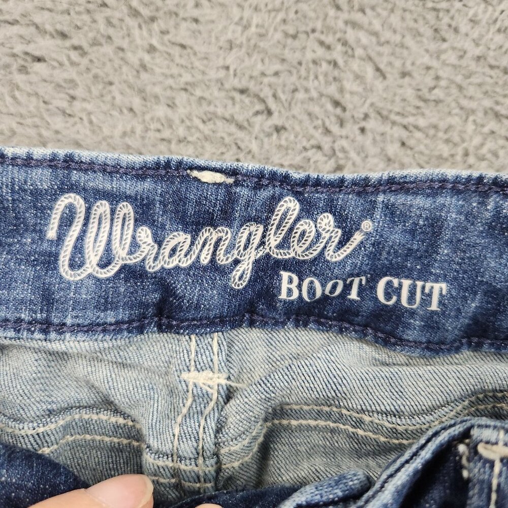 Wrangler Women’s Boot Cut Jeans Size 11 Blue Good Stretch Mid Rise Classic Denim - Picture 3 of 11